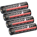 4x Kraftmax 18650 Pro Hochleistungsakku Li-Ion 3,6V...