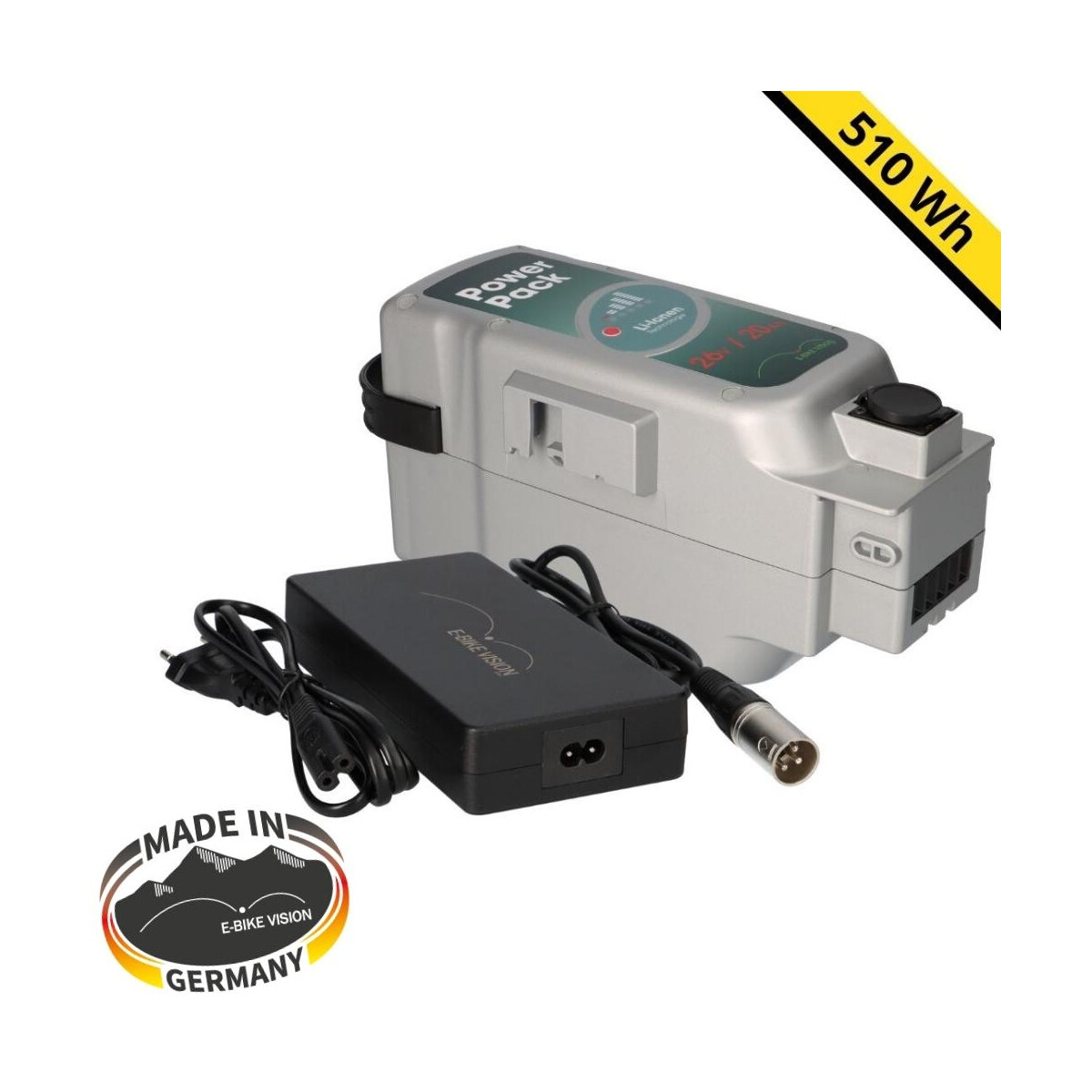 SET E-BIKE VISION Power Pack 26V 20Ah Ersatzakku + Ladegerät 26V 5A für Panasonic Antrieb