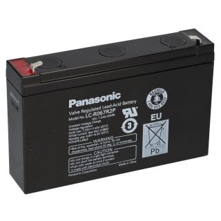 Panasonic Blei-Akku LC-R067R2P Pb 6V 7,2Ah Medical