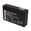 Q-Batteries 6LS-7.2 6V 7,2Ah Blei-Vlies Akku AGM VRLA