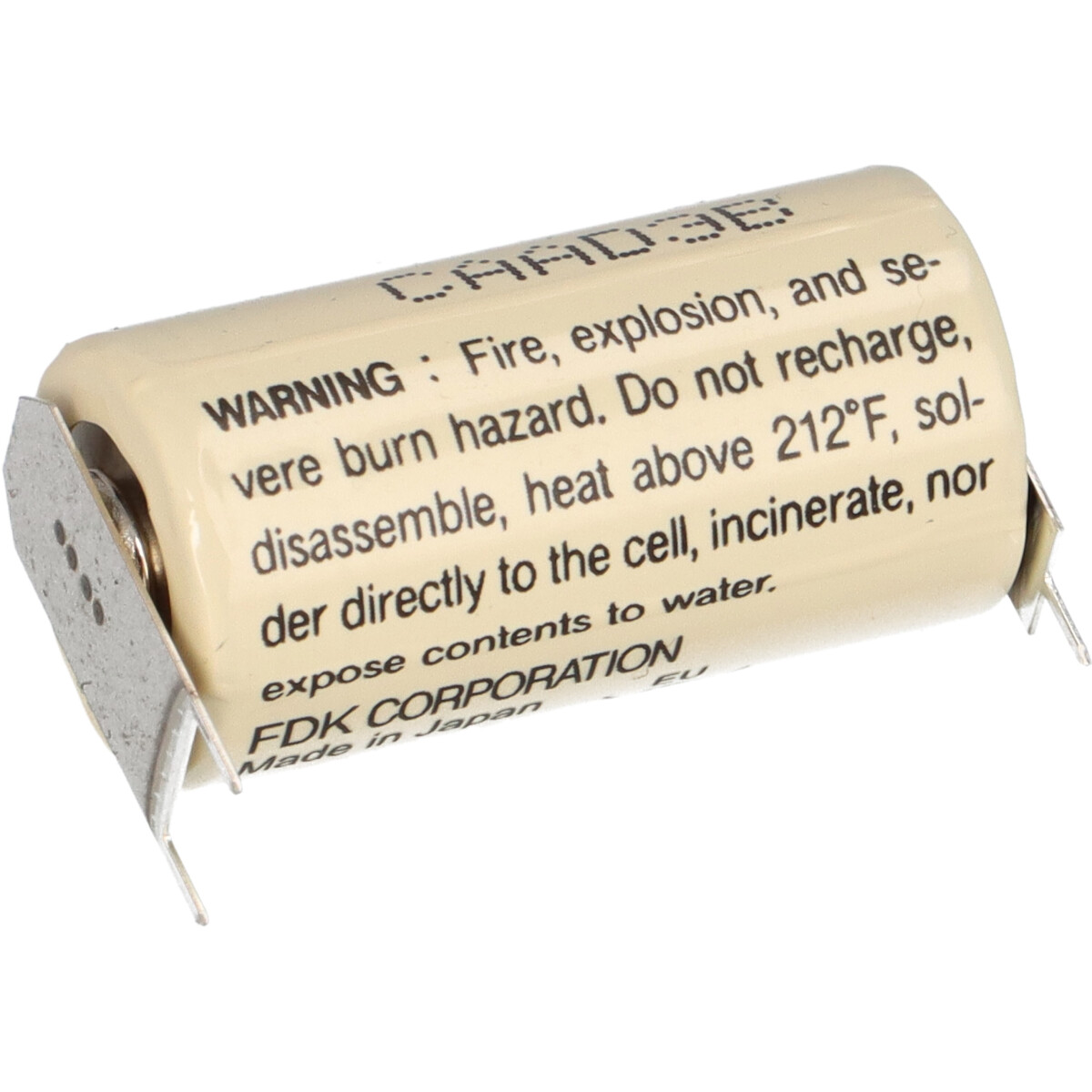 FDK CR17335SE 3V 1800mAh 2/3A Lithium Batterie – 3 Printpins ++/-