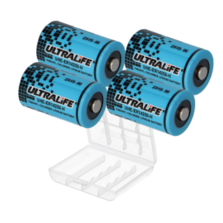 4x Ultralife Lithium 3,6V Batterie LS 14250 - 1/2 AA - UHE-ER14250 Li-SOCl2 + Box