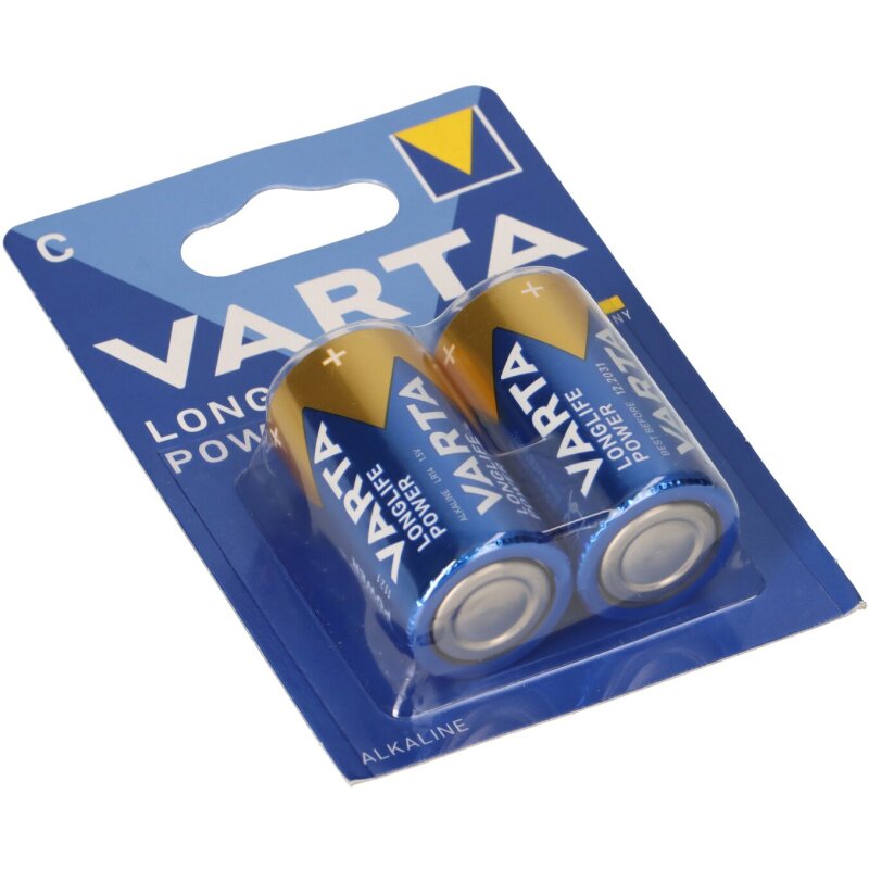 Varta 4914 Longlife Power Baby Batterie C 2er Blister LR14