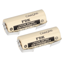 2x FDK Lithium 3V Batterie CR 17450SE A - Zelle U Lötfahne Temperaturbereich -40 - +85°C