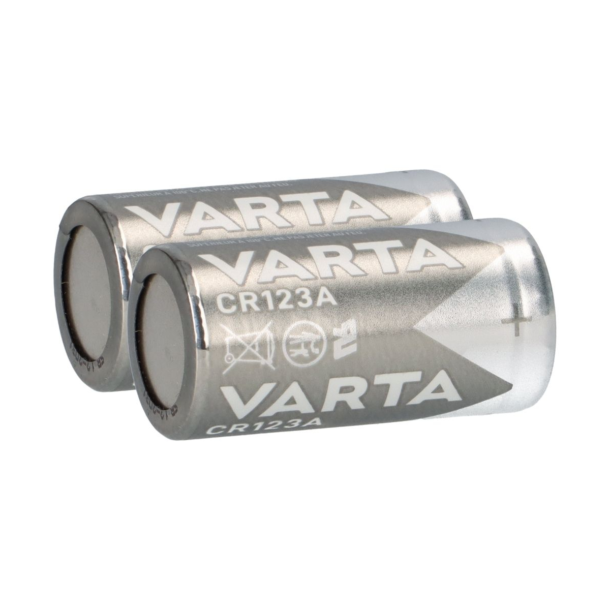 2x Varta Photobatterie CR123A Lithium 3V 1480mAh 1er Blister
