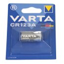 2x Varta Photobatterie CR123A Lithium 3V 1480mAh 1er Blister