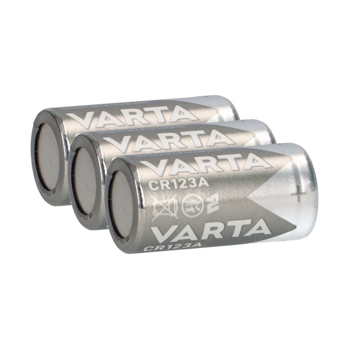 3x Varta Photobatterie CR123A Lithium 3V 1480mAh 1er Blister