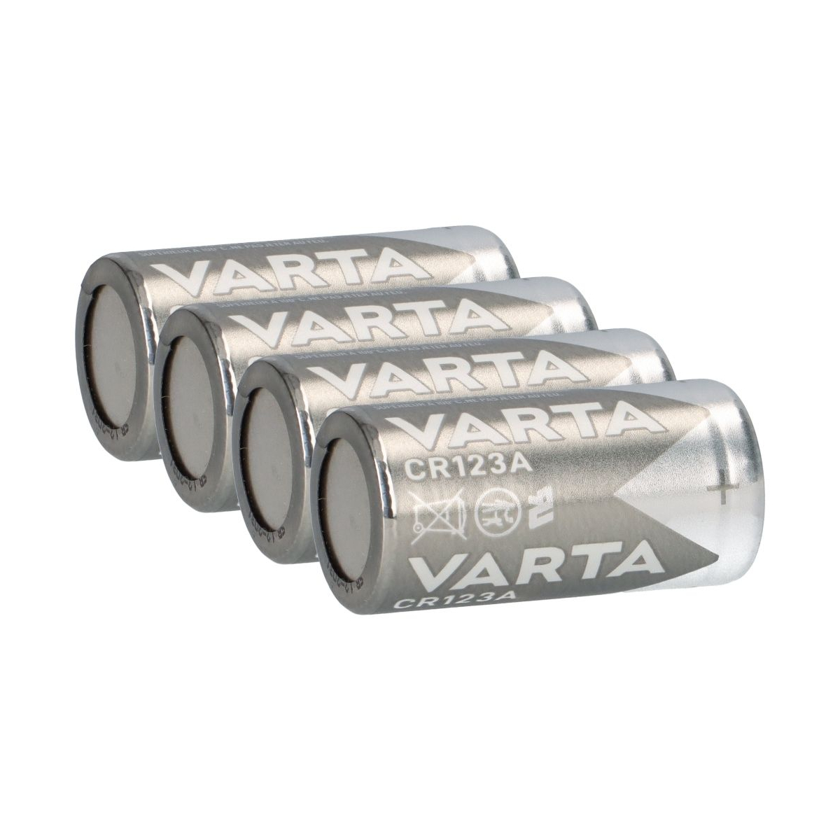 4x Varta Photobatterie CR123A Lithium 3V 1480mAh 1er Blister