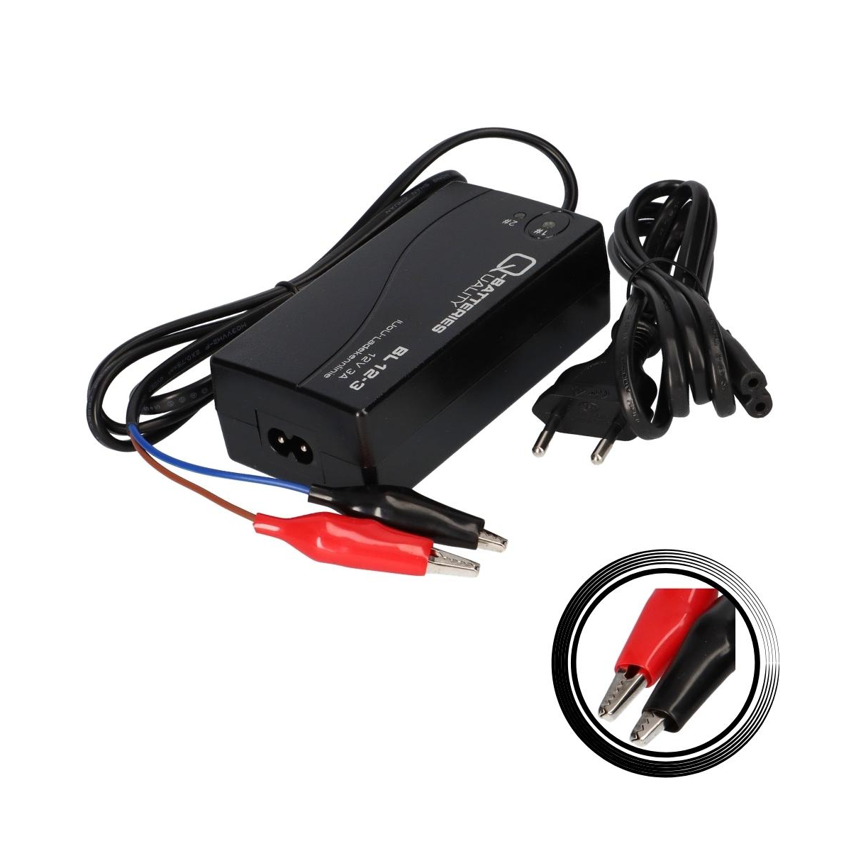 Q-Batteries BL 12-3 Ladegerät für Bleiakkus 12V - 3A Ladestrom IU0U Ladekennlinie