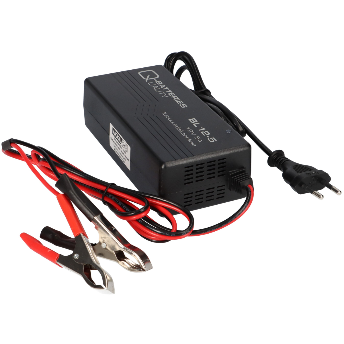 Q-Batteries BL 12-5 Ladegerät für Bleiakkus 12V - 5A Ladestrom IU0U Ladekennlinie