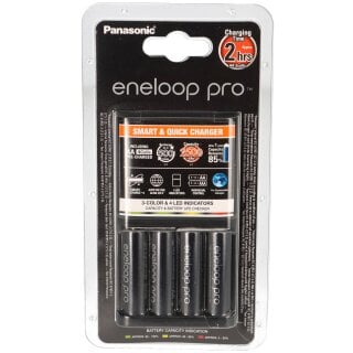 eneloop Schnellladegerät BQ-CC55 mit Überladeschutz inklusive 4x AA pro