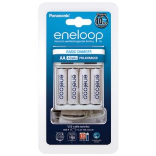 eneloop USB Ladegerät BQ-CC61 inklusive 4x AA Akkus