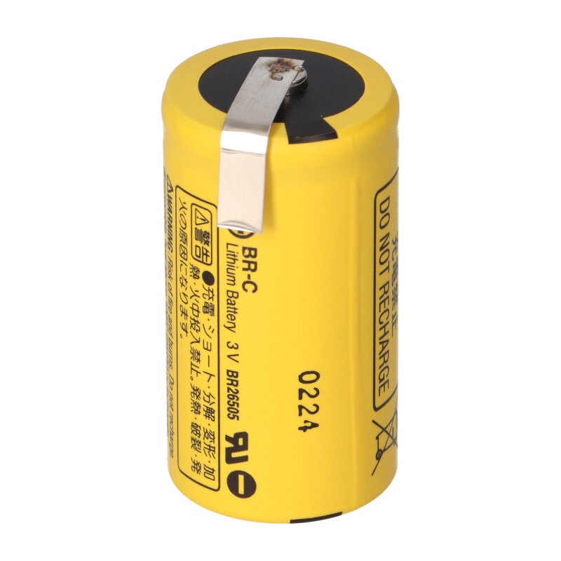 Lötfahnen BR-C Panasonic 3V Lihiumbatterie Baby 5000mAh auf Wunsch m Lötfahnen BR-C Panasonic 3V Lihiumbatterie Baby 5000mAh auf Wunsch m