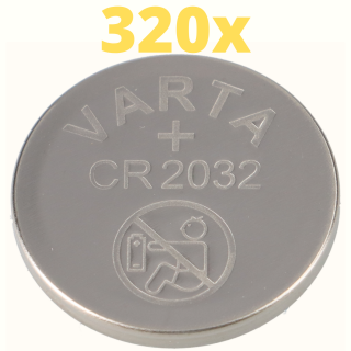 320x Varta Lithium 3V CR2032-P Bulk 3V/220mA lose CR 2032