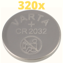 320x Varta Lithium 3V CR2032-P Bulk 3V/220mA lose CR 2032