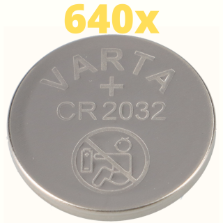 640x Varta Lithium 3V CR2032-P Bulk 3V/220mA lose CR 2032 VPE