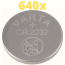 640x Varta Lithium 3V CR2032-P Bulk 3V/220mA lose CR 2032...