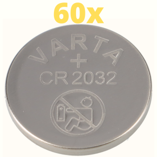 60x Varta Lithium 3V CR2032-P Bulk 3V/220mA lose CR 2032