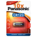 10x Panasonic CR123AL/1BP Photobatterie CR123 1400mAh...