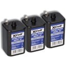 3x XCell 4R25 6V-Block Batterie SET - 6 Volt 9500 mAH 