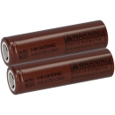 2x LG Chem 18650HG2 Akku 3000mAh (6C) 3,6V Format...