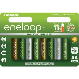 eneloop Mignon Akku BK-3MCCE/8TE AA Ni-MH 1,2V / 2000mAh 8er Blister "Botanic"