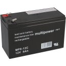 Multipower Blei Akku MPC8-12 Pb 12V 8Ah Zyklenfest AGM