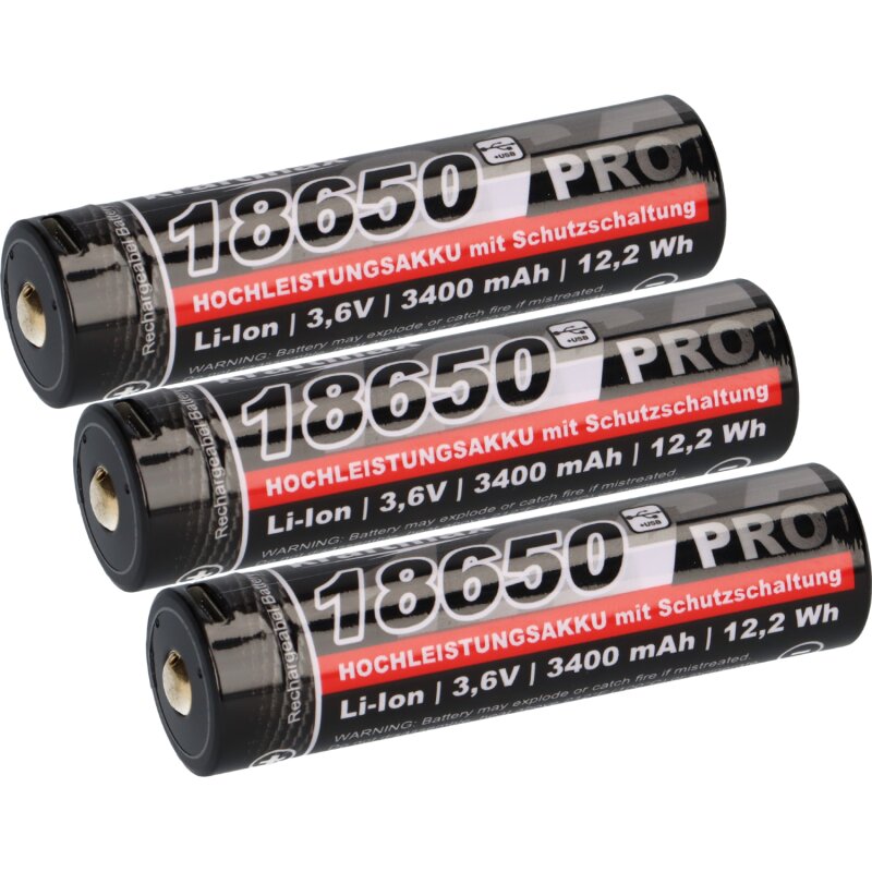 BAK 18650 3,6V 2500mAh Akku N18650CNP 20A U-Lötfahne