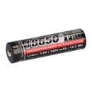 6x Kraftmax 18650 Pro Hochleistungsakku Li-Ion 3,6V 3400mAh inkl. Micro-USB Ladebuchse