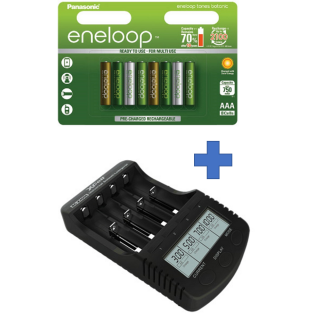 XCell BC X4000 Ladegerät inkl. 8x eneloop AAA Micro Akkus NiMH