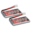 2x Akku RC-Pack 9,6V 2000mAh AA Mignon L4x2 XCell Ni-MH...