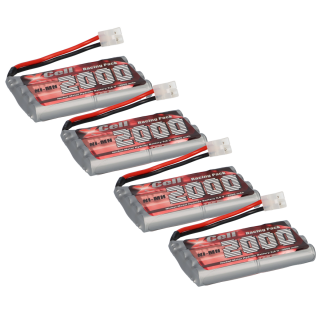 4x Akku RC-Pack 9,6V 2000mAh AA Mignon L4x2 XCell Ni-MH Racing Pack für Tamiya