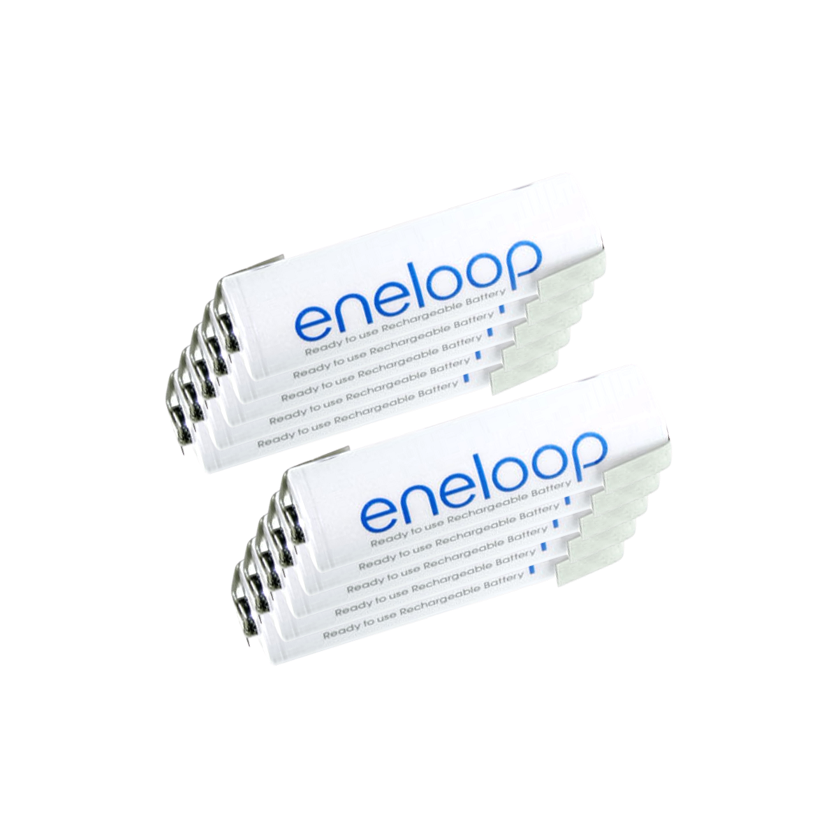 10er Pack Panasonic Eneloop AA Mignon Akku 1.2V 2000mAh mit Lötfahne Z-Form