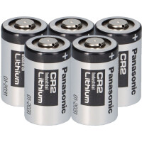 5x Panasonic Photobatterie CR2 Lithium 3V 850mAh CR17355, DL