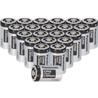 20x Panasonic Photobatterie CR2 Lithium 3V 850mAh CR17355, DLCR2, EL1CR2, CR15H270