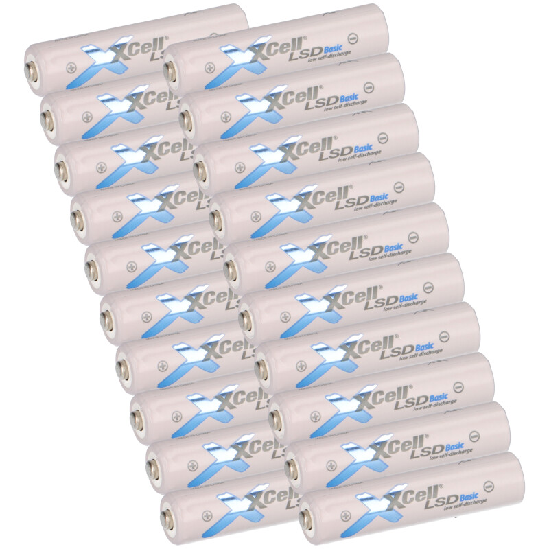20x XCell Micro AAA Akku LSD Basic Ni-Mh 1,2V 800mAh low ...