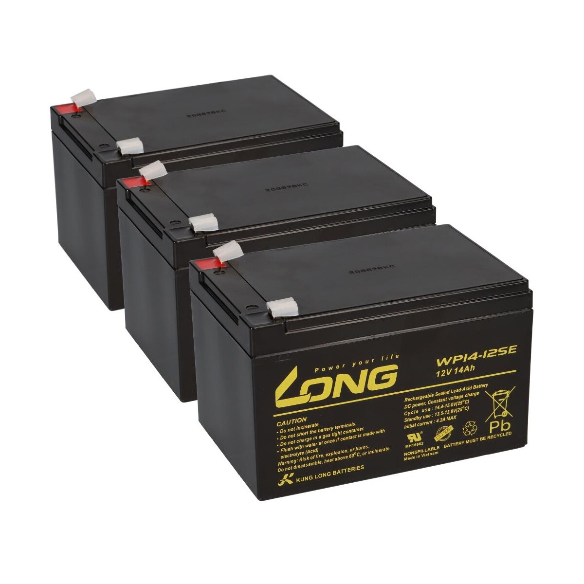 Kung Long WP14-12SE Akku-Satz 36V 14Ah für Rolektro BT 250 – 3x 12V AGM