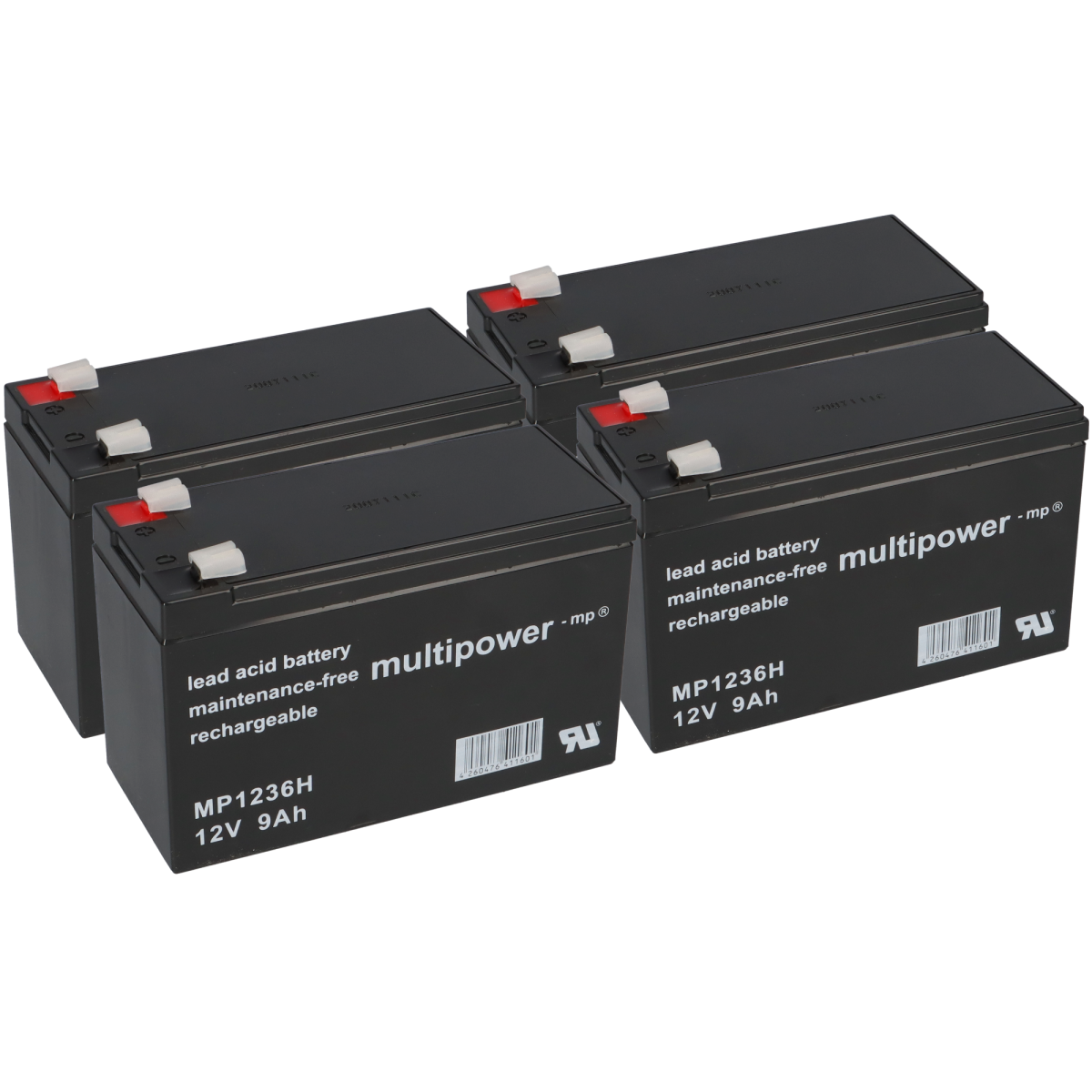 Ersatzakku für DELL DL1400RMI2U Markenakku 4x 12V 9Ah USV