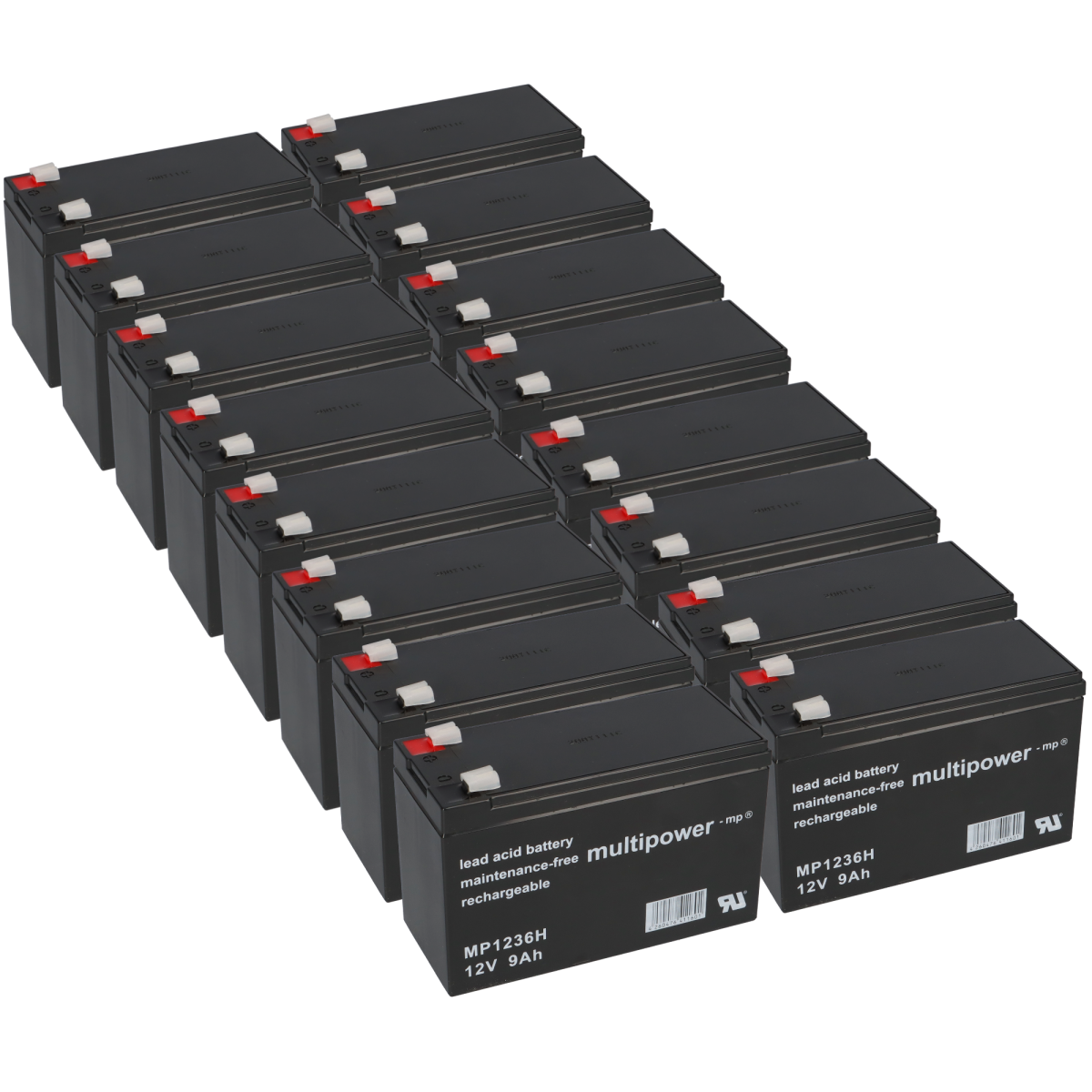 Ersatzakku für Best Power B610 Batt 2000/3000 Markenakku 16x 12V 9Ah USV