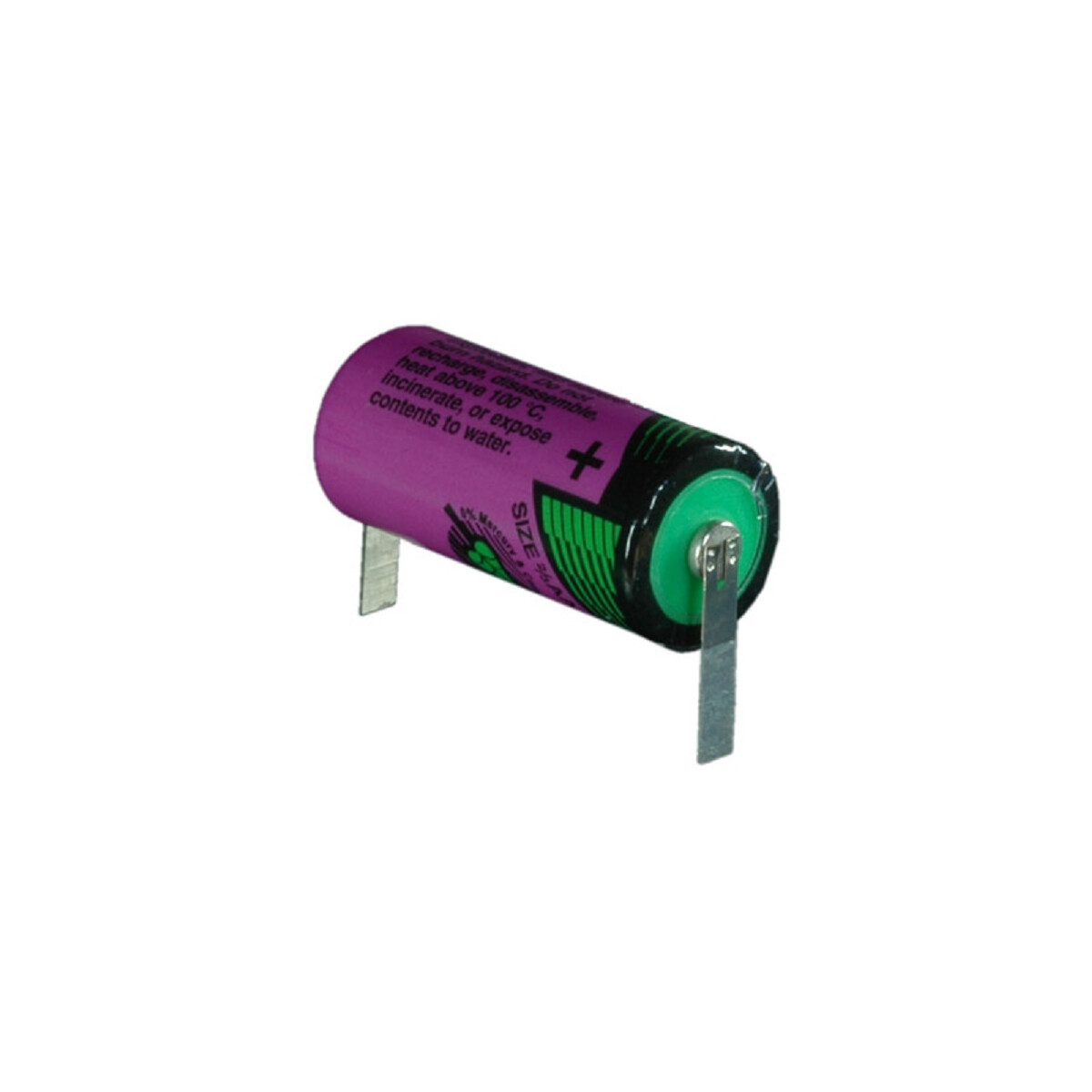 Tadiran Lithium 3,6V Batterie SL 761/T 2/3AA - Zelle, mit Lötfahnen U-Form