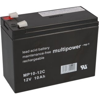 Multipower Blei Akku MP10 12C Pb 12V 10Ah AGM