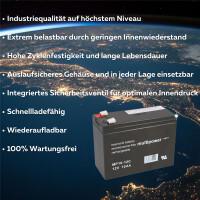 Multipower MP10-12C AGM Zyklenakku 12V 10Ah – M6 3