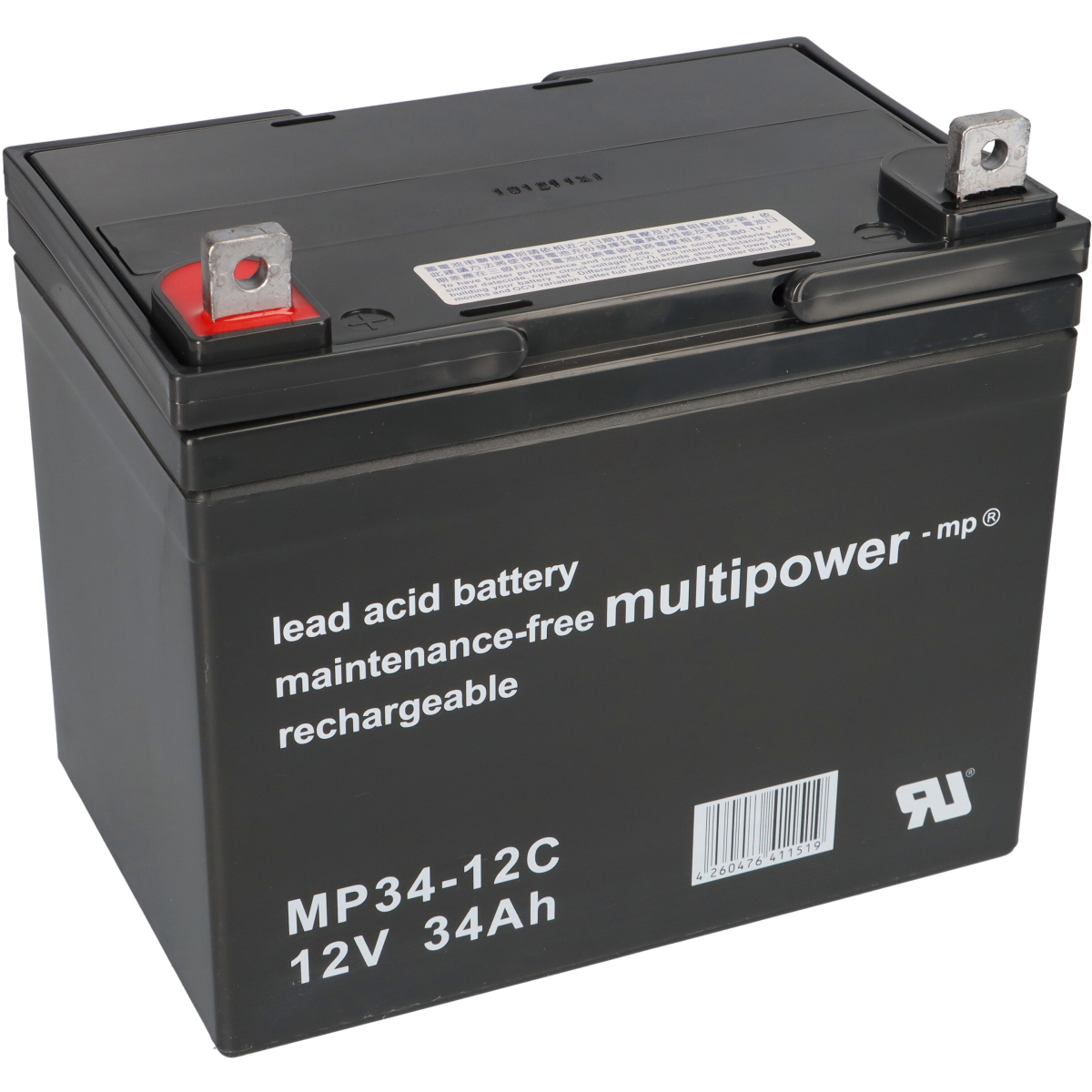 Multipower Blei-Akku MP34-12C Pb 12V / 34Ah Zyklenfest