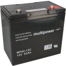 Multipower Blei Akku MP62 12C Pb 12V 62Ah AGM