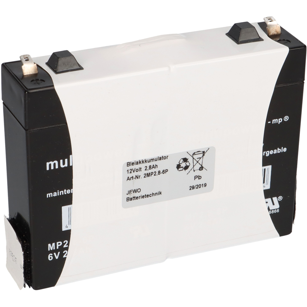 Multipower Blei-Akku MP2,8-12 2MP2,8-6P Pb 12V / 2,8Ah Faston 4,8