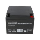 Multipower Blei-Akku MP24-12 Pb 12V / 24Ah VdS, M5