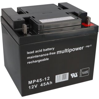 Multipower Blei Akku MP45-12 Pb 12V 45Ah AGM