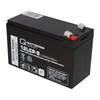 Q-Batteries 12LCP-9 12 V 9 Ah AGM Deep-Cycle-Akku 8