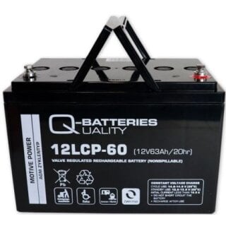 Q-Batteries 12LCP-60 12V 63Ah Blei Akku Zyklentyp AGM  Deep Cycle VRLA