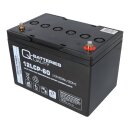 Q-Batteries 12LCP-60 / 12V - 63Ah Blei Akku Zyklentyp AGM - Deep Cycle VRLA